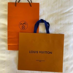HERMES & LOUIS VUITTON Shopping Bags